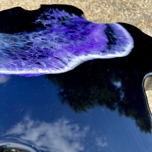 Teak & Resin Art Side Table Ltd Edition