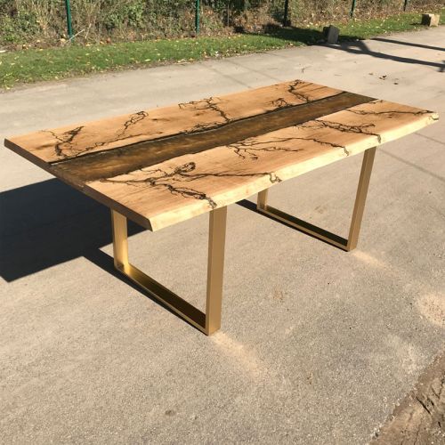 Molten Gold Oak River  Dining Table