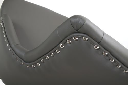 Rocco Leather Effect Bar Stool, Graphite Grey