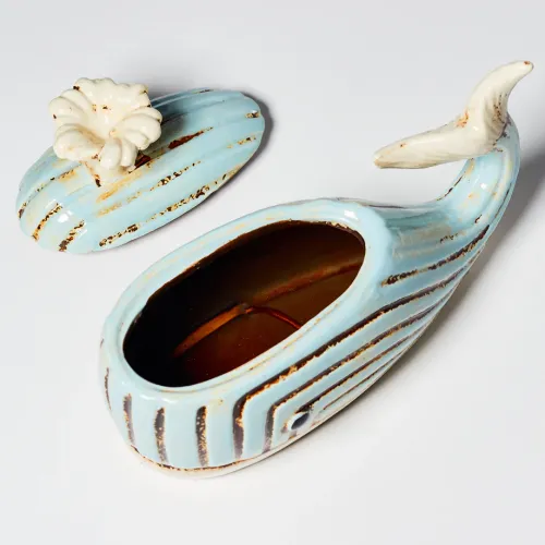 Large Ceramic Whale Box