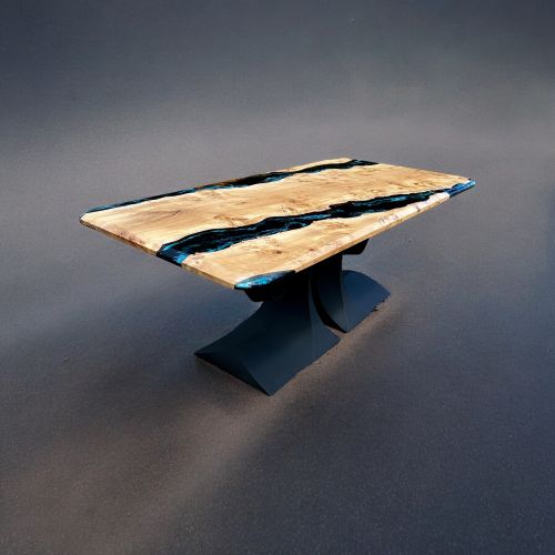 Oak & Midnight Sea River Dining Table