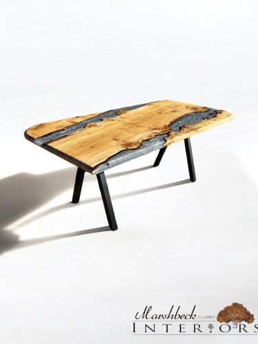 Oak & Silver Pearl River Dining Table
