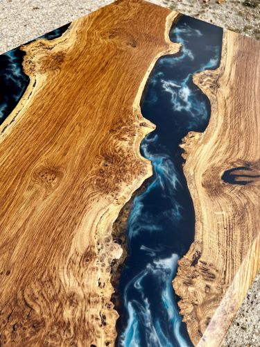 Oak & Midnight Sea River Dining Table