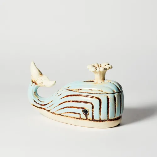 Large Ceramic Whale Box