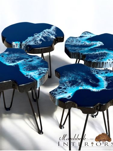 Ltd Edition Midnight Wave Side Table