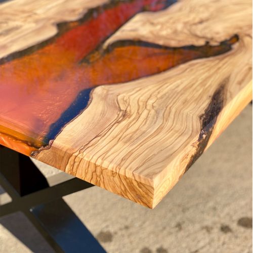 Olive & Lava Flow River Coffee Table