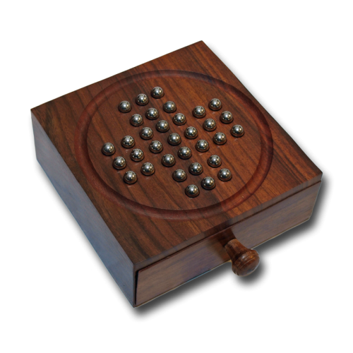 Classic Rosewood Solitaire Game