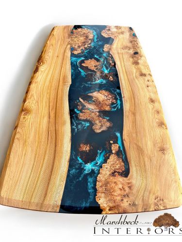 Burr Elm Islands River Dining Table