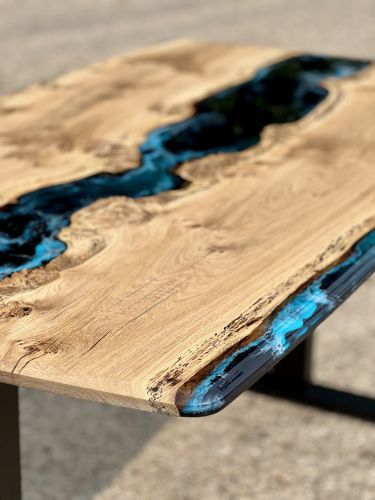 Burr Oak Sit/Stand Electric River Desk
