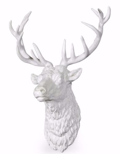White Wall Mounted Stag