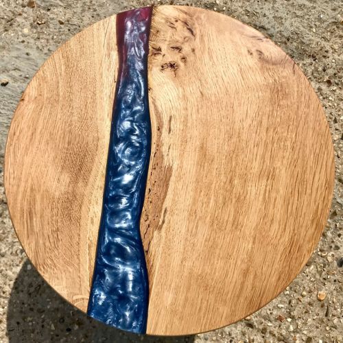 Oak Resin River Side Table 1