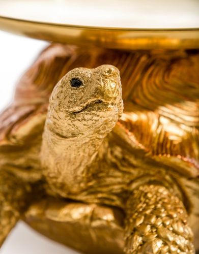Tortoise with Tray, Gold