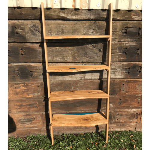 Olive & Resin Ladder Bookshelf  (SOLD)