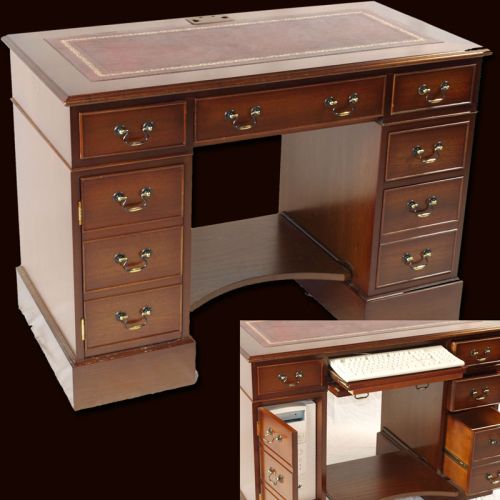 42 x 21 Regency Reproduction Pedestal Desk