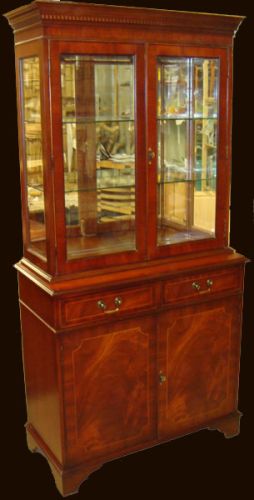 Antique Reproduction 37 Regency Glazed Bookcase