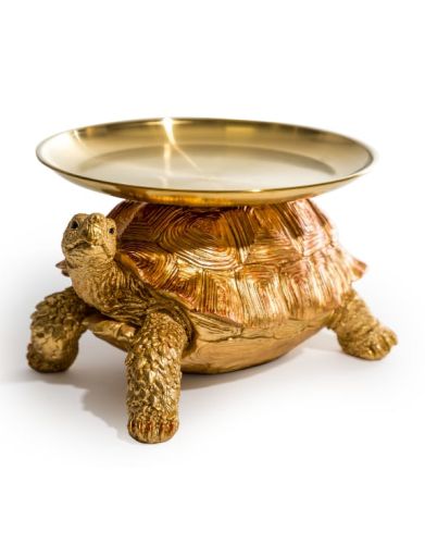 Tortoise with Tray, Gold