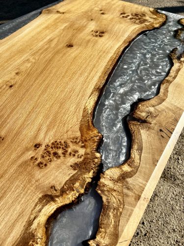 Oak & Silver Pearl River Dining Table