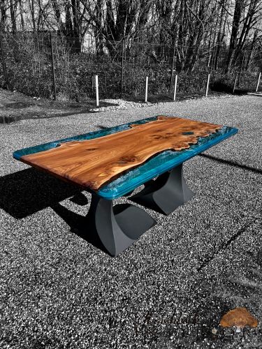 Elm & Arctic Ocean River Dining Table