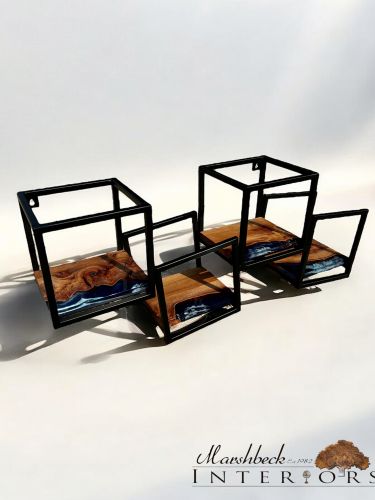 Tipping Wall Display with River Shelves