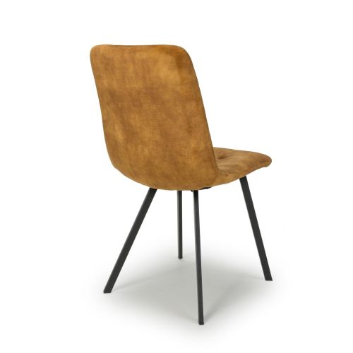 Cadiz Brushed Bronze Velvet Dining Chair