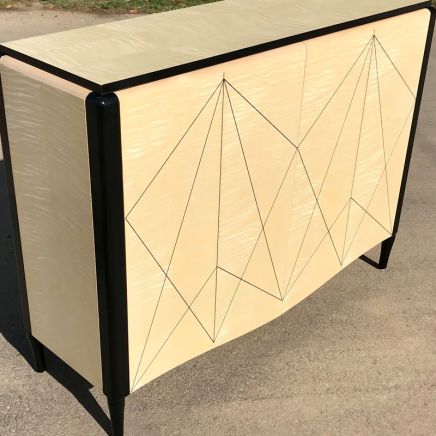 Fiddle Maple Art Deco Sideboard