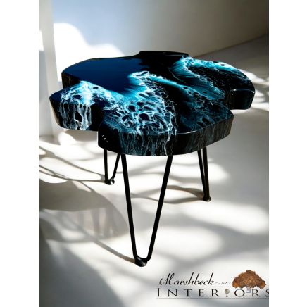 Ltd Edition Midnight Wave Side Table