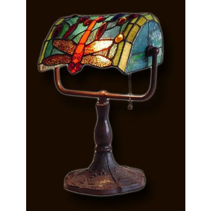 Dragonfly Tiffany Bankers Lamp