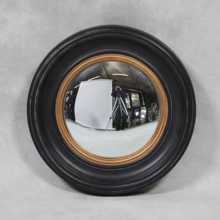 Round Black Small Convex Mirror