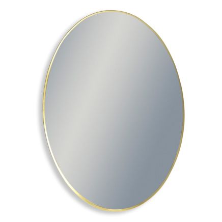 Extra Large Oval Gold Metal Flare-Framed Broadway Wall Mirror