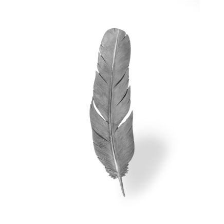 Large Silver Feather Wall Decor