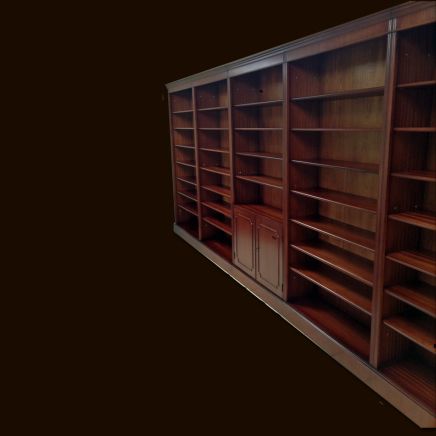 Combination Bookcase System in Mahogany