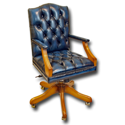 Antique Reproduction Mini Gainsborough Swivel Chair