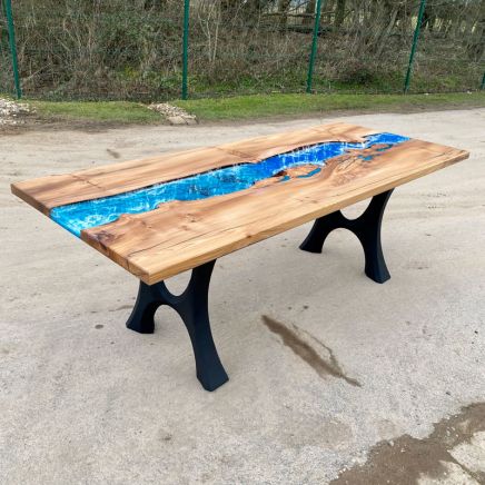 Ocean Theme River Dining Table Elm