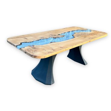 Silver Pearl & Oak River Table