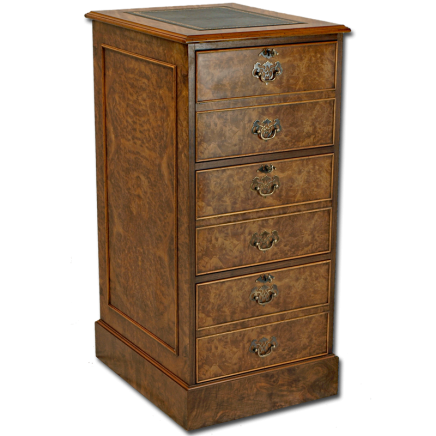 3 Drawer Reproduction Regency Filing Cabinet