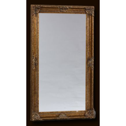 Classic Large Gold Rectangular Classic French Mirror
