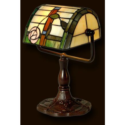 Deco Tiffany Bankers Lamp
