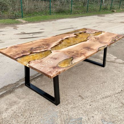 Elm & Molten Gold River Dining Table