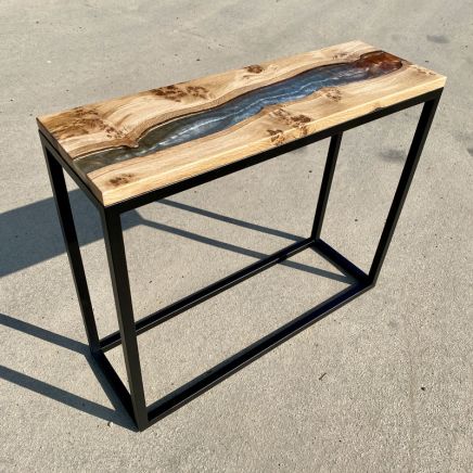 Oak & Triple Metal River Console Table