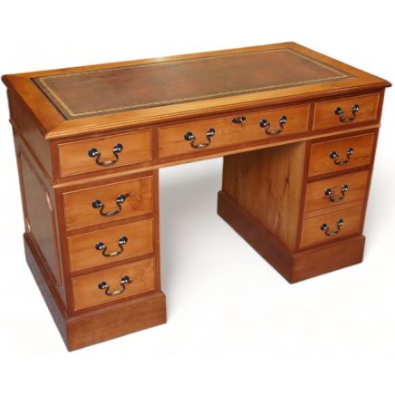 42 x 21 Regency Reproduction Pedestal Desk