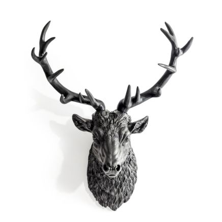 Black Wall Mounted Stag