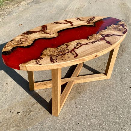 Lightning River Coffee Table Lava Resin