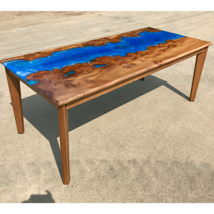 Elm Resin River Whirlpool Dining Table