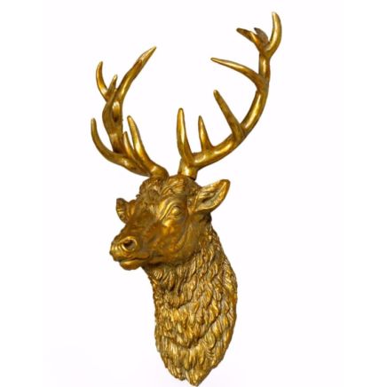 Gold Wall Mounted Stag