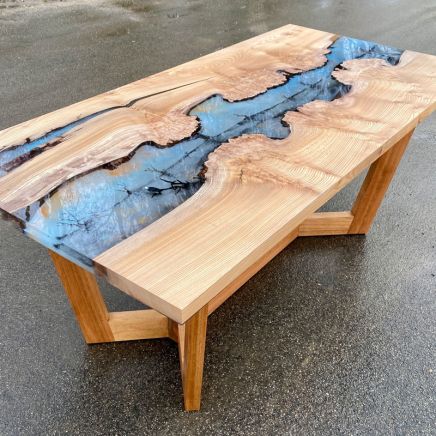 Lake Kariba Art Table Resin River Dining Table