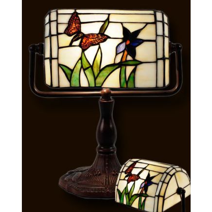 Butterfly Tiffany Bankers Lamp