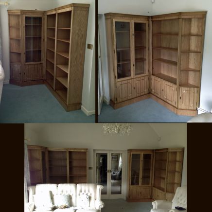 Combination Bookcase System in Oak