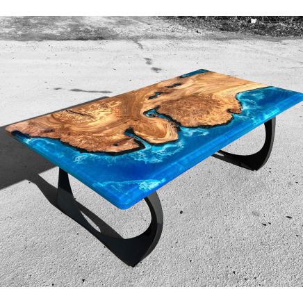 Burr Elm Coastline River Coffee Table