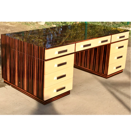 Bespoke Ebony Art Deco Desk