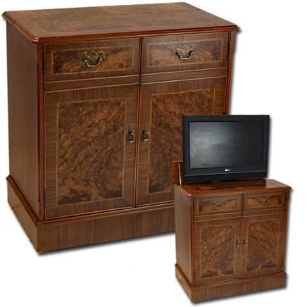 Reproduction Regency Stand with PopUp TV